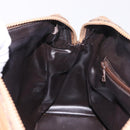 CELINE Macadam Canvas Hand Bag PVC Beige Gold Auth gh2177-19