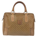 CELINE Macadam Canvas Hand Bag PVC Beige Gold Auth gh2177-2