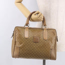 CELINE Macadam Canvas Hand Bag PVC Beige Gold Auth gh2177-23