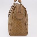 CELINE Macadam Canvas Hand Bag PVC Beige Gold Auth gh2177-4
