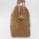 CELINE Macadam Canvas Hand Bag PVC Beige Gold Auth gh2177-5