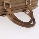 CELINE Macadam Canvas Hand Bag PVC Beige Gold Auth gh2177-7
