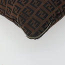 FENDI Zucchino Canvas Shoulder Bag Brown Auth gh2178-11