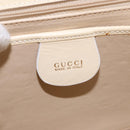 GUCCI Hand Bag Patent leather Ivory Gold 000 781 0301 Auth gh2180-15