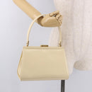 GUCCI Hand Bag Patent leather Ivory Gold 000 781 0301 Auth gh2180-23