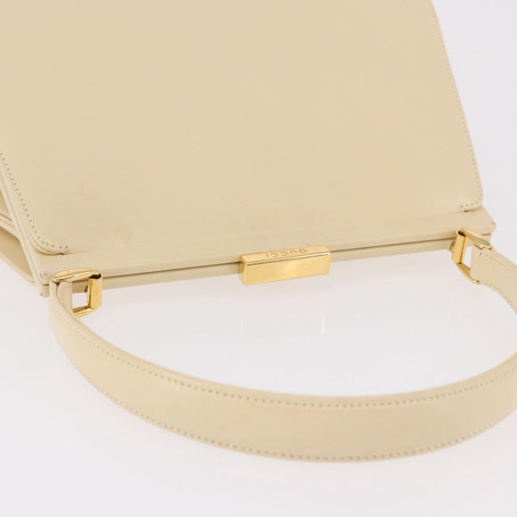 GUCCI Hand Bag Patent leather Ivory Gold 000 781 0301 Auth gh2180