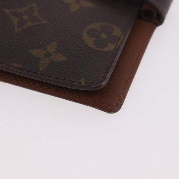LOUIS VUITTON Monogram Agenda PM Day Planner Cover R20005 LV Auth gh2181