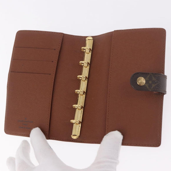 LOUIS VUITTON Monogram Agenda PM Day Planner Cover R20005 LV Auth gh2181