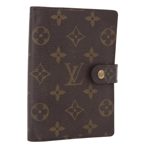 LOUIS VUITTON Monogram Agenda PM Day Planner Cover R20005 LV Auth gh2181