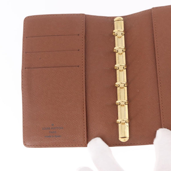LOUIS VUITTON Monogram Agenda PM Day Planner Cover R20005 LV Auth gh2181