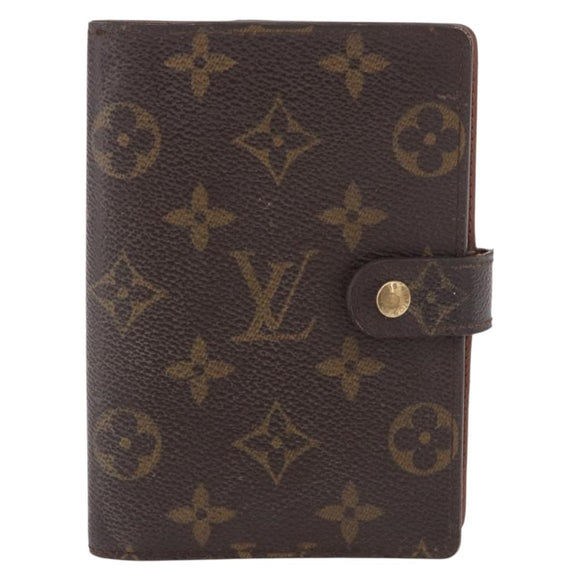 LOUIS VUITTON Monogram Agenda PM Day Planner Cover R20005 LV Auth gh2181