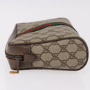 GUCCI GG Supreme Web Sherry Line Clutch Bag PVC Beige Red 89 01 012 Auth gh2182-4