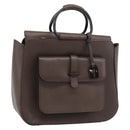 GUCCI Hand Bag Leather Brown 000 2058 0307 Auth gh2184-1