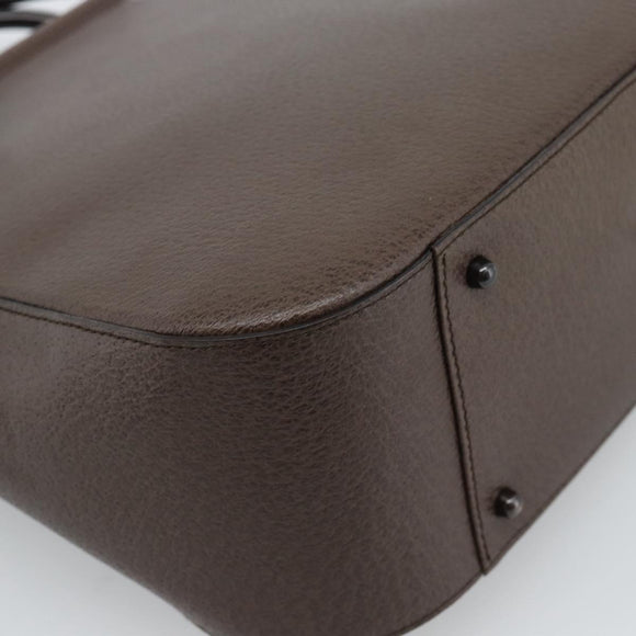 GUCCI Hand Bag Leather Brown 000 2058 0307 Auth gh2184