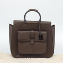 GUCCI Hand Bag Leather Brown 000 2058 0307 Auth gh2184-12