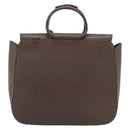 GUCCI Hand Bag Leather Brown 000 2058 0307 Auth gh2184-2