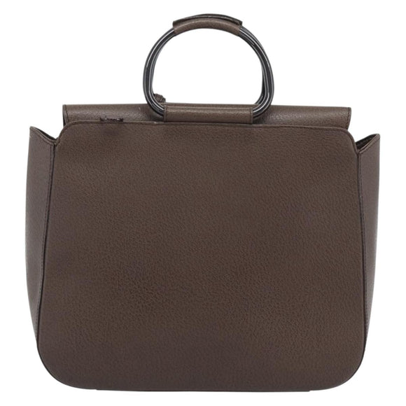 GUCCI Hand Bag Leather Brown 000 2058 0307 Auth gh2184