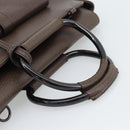 GUCCI Hand Bag Leather Brown 000 2058 0307 Auth gh2184-7