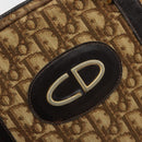 Christian Dior Trotter Canvas Hand Bag Brown Gold Auth gh2185-18