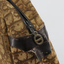 Christian Dior Trotter Canvas Hand Bag Brown Gold Auth gh2185-10