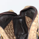 Christian Dior Trotter Canvas Hand Bag Brown Gold Auth gh2185-20