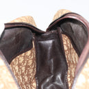 Christian Dior Trotter Canvas Hand Bag Brown Gold Auth gh2185-21