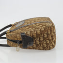 Christian Dior Trotter Canvas Hand Bag Brown Gold Auth gh2185-4