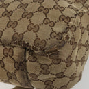 GUCCI GG Canvas Shoulder Bag Beige Silver 145859 Auth gh2186-16