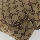 GUCCI GG Canvas Shoulder Bag Beige Silver 145859 Auth gh2186-9
