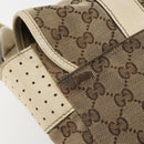 GUCCI GG Canvas Shoulder Bag Beige Silver 145859 Auth gh2186-10