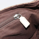 GUCCI GG Canvas Shoulder Bag Beige Silver 145859 Auth gh2186-21