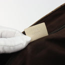 GUCCI GG Canvas Shoulder Bag Beige Silver 145859 Auth gh2186-12