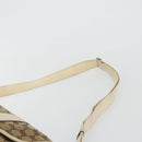 GUCCI GG Canvas Shoulder Bag Beige Silver 145859 Auth gh2186-8