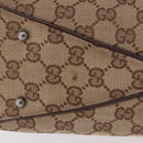 GUCCI GG Canvas Hand Bag Beige Silver 113019 Auth gh2187-6