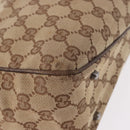GUCCI GG Canvas Hand Bag Beige Silver 113019 Auth gh2187-16