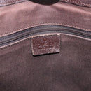 GUCCI GG Canvas Hand Bag Beige Silver 113019 Auth gh2187-17
