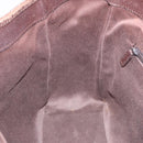 GUCCI GG Canvas Hand Bag Beige Silver 113019 Auth gh2187-19