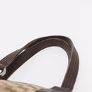 GUCCI GG Canvas Hand Bag Beige Silver 113019 Auth gh2187-9