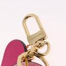 LOUIS VUITTON Vernis Porte Cles Valentine Heart Charm Pink M00268 Auth gh2188M-13