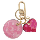 LOUIS VUITTON Vernis Porte Cles Valentine Heart Charm Pink M00268 Auth gh2188M-2