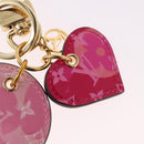 LOUIS VUITTON Vernis Porte Cles Valentine Heart Charm Pink M00268 Auth gh2188M-4