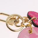 LOUIS VUITTON Vernis Porte Cles Valentine Heart Charm Pink M00268 Auth gh2188M-6