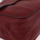 Chloe Elsie Hand Bag Leather Red Gold Auth gh2189A-10