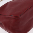 Chloe Elsie Hand Bag Leather Red Gold Auth gh2189A-12