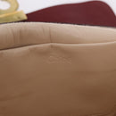 Chloe Elsie Hand Bag Leather Red Gold Auth gh2189A-16