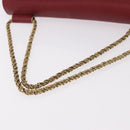 Chloe Elsie Hand Bag Leather Red Gold Auth gh2189A-7