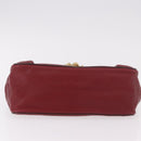 Chloe Elsie Hand Bag Leather Red Gold Auth gh2189A-9