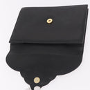 SAINT LAURENT Clutch Bag Leather Black Gold Auth gh2190-9