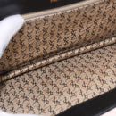 SAINT LAURENT Clutch Bag Leather Black Gold Auth gh2190-10