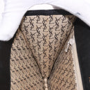 SAINT LAURENT Clutch Bag Leather Black Gold Auth gh2190-19